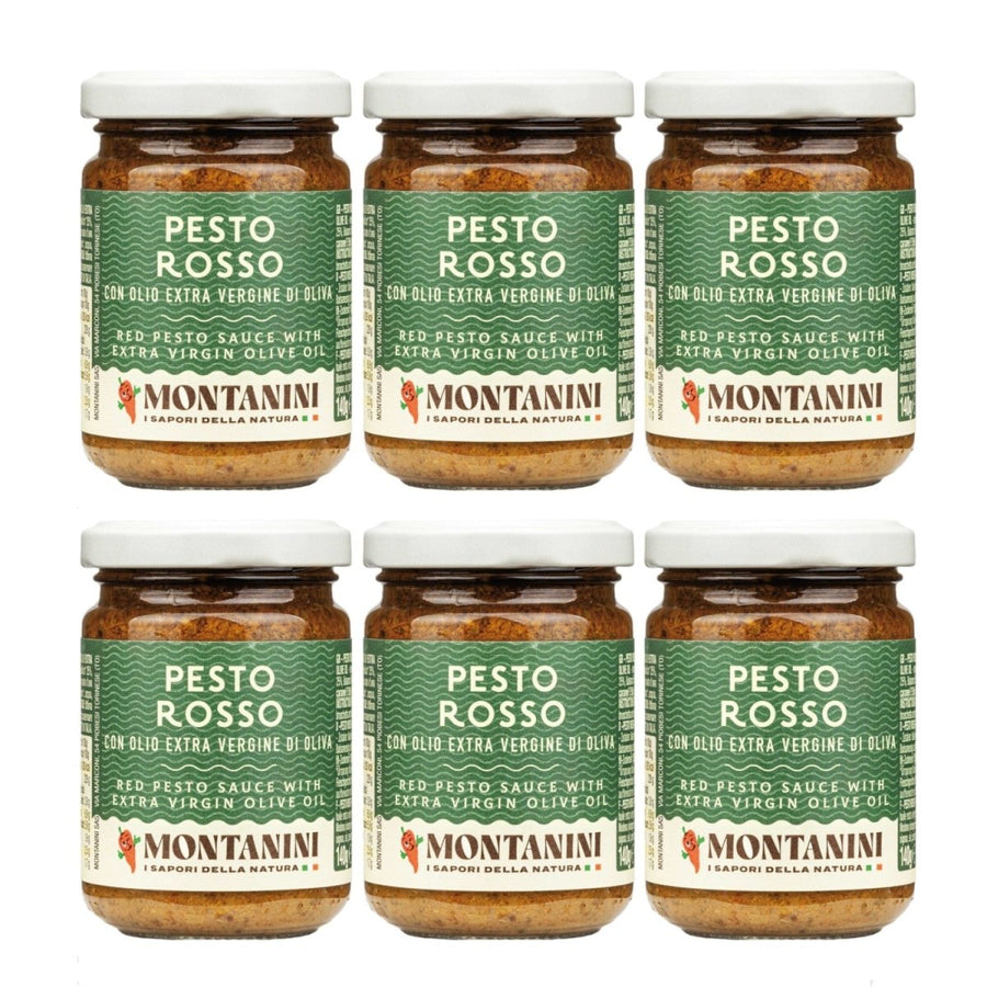 Montanini Pesto Rosso Rotes Pesto Italien (6 x 140g) - Versanel - 