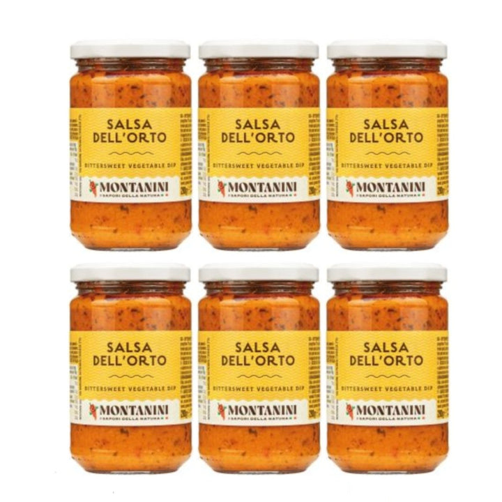 Montanini Salsa Dell'Orto Gemüse Dippsauce süß sauer Italien (6 x 280g) - Versanel - 