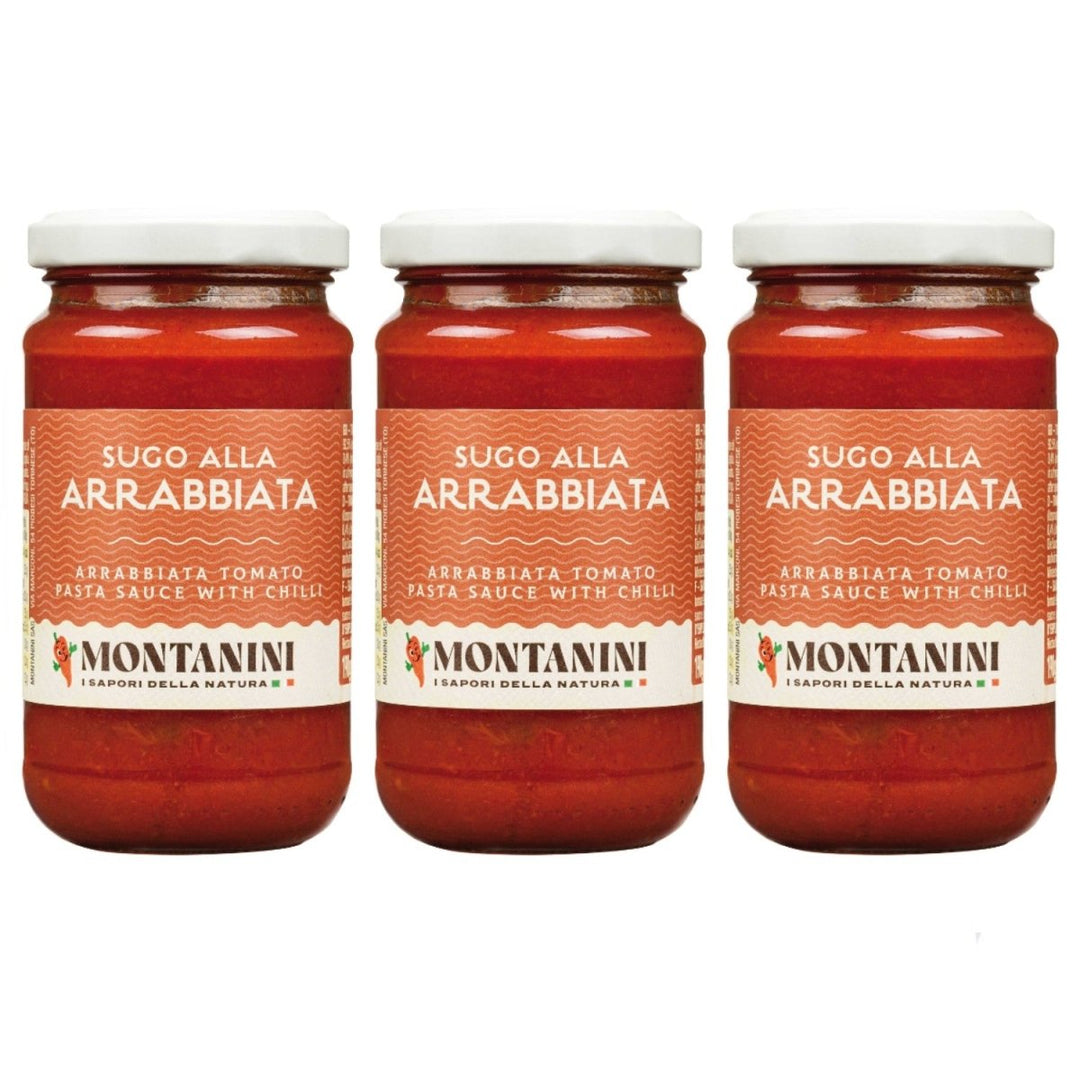 Montanini Sugo Alla Arrabbiata Tomatensauce pikant all'arrabbiata Italien (3 x 190g) - Versanel - 
