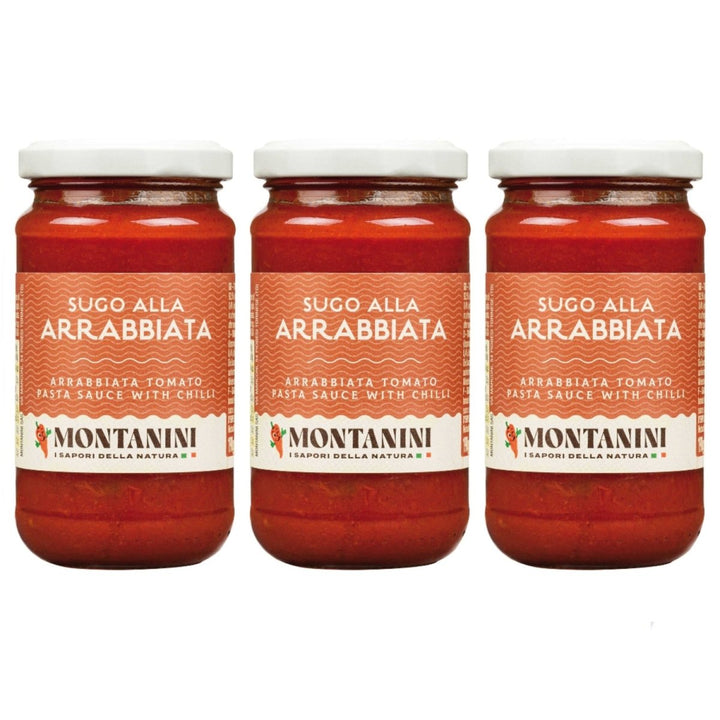 Montanini Sugo Alla Arrabbiata Tomatensauce pikant all'arrabbiata Italien (3 x 190g) - Versanel - 