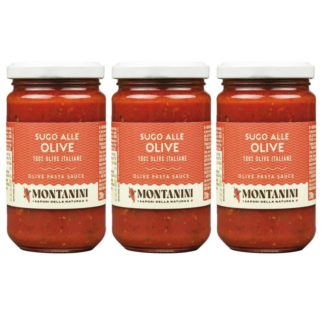 Montanini Sugo Alle Olive Tomatensauce mit Oliven Italien (3 x 280g) - Versanel - 