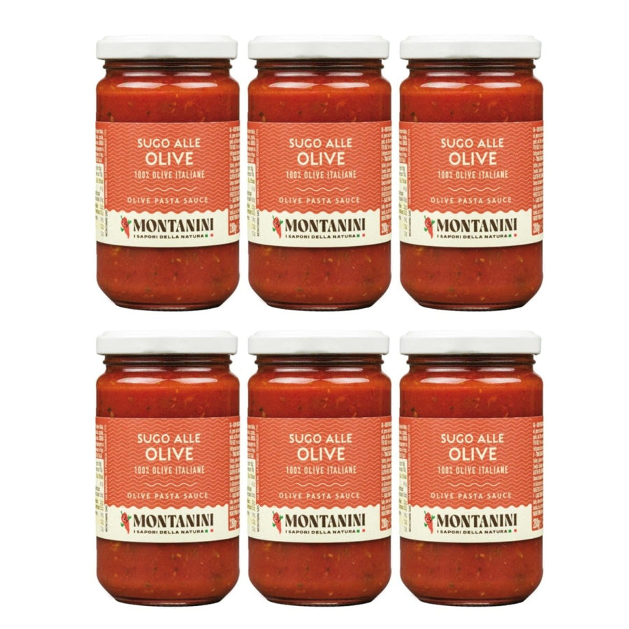 Montanini Sugo Alle Olive Tomatensauce mit Oliven Italien (6 x 280g) - Versanel - 