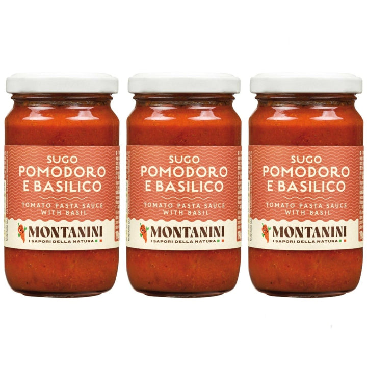 Montanini Sugo Pomodoro e Basilico Tomatensauce mit Basilikum Italien (3 x 190g) - Versanel - 