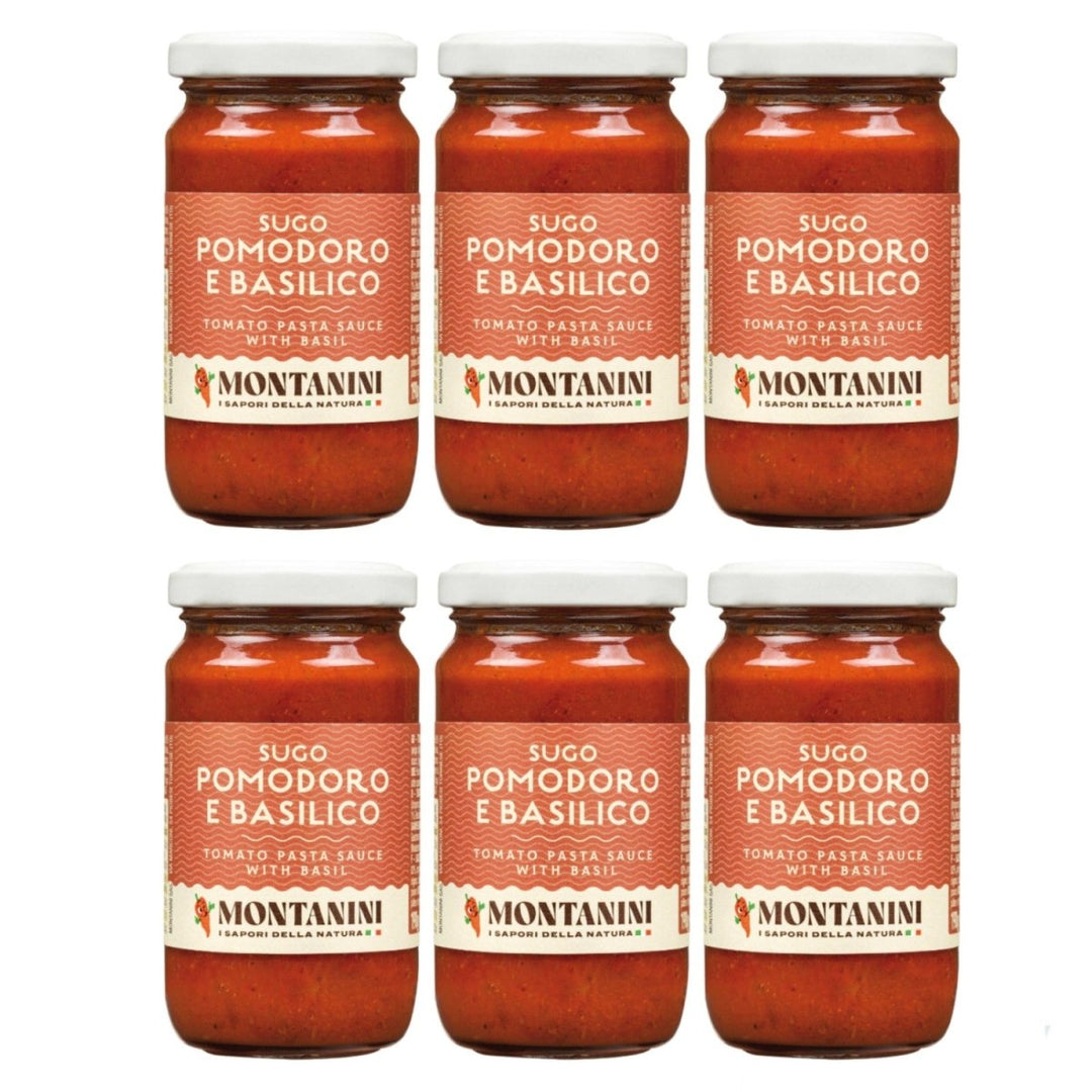 Montanini Sugo Pomodoro e Basilico Tomatensauce mit Basilikum Italien (6 x 190g) - Versanel - 