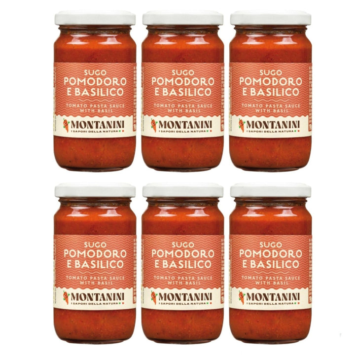Montanini Sugo Pomodoro e Basilico Tomatensauce mit Basilikum Italien (6 x 190g) - Versanel - 
