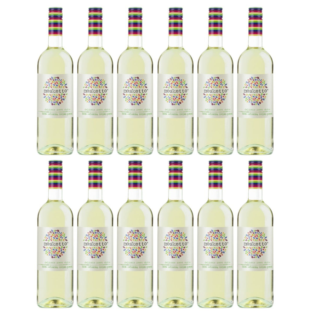 Mosketto Delicate sweet white Weißwein Wein Süß Piemont Italien (12 x 0,75l) - Versanel - Wein