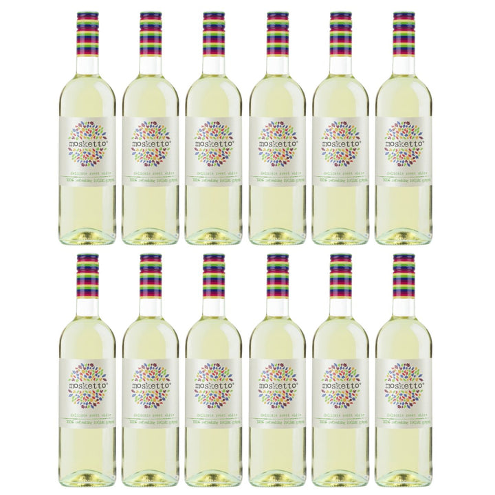Mosketto Delicate sweet white Weißwein Wein Süß Piemont Italien (12 x 0,75l) - Versanel - Wein