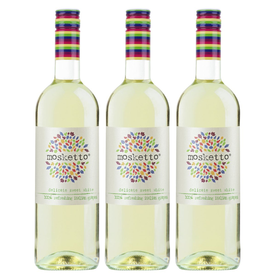 Mosketto Delicate sweet white Weißwein Wein Süß Piemont Italien (3 x 0,75l) - Versanel - Wein