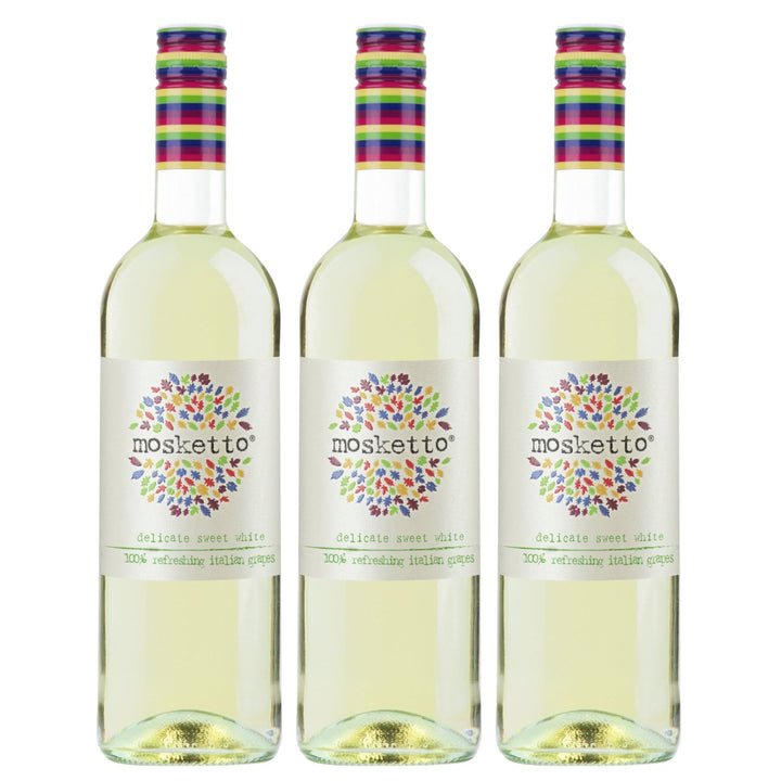 Mosketto Delicate sweet white Weißwein Wein Süß Piemont Italien (3 x 0,75l) - Versanel - Wein