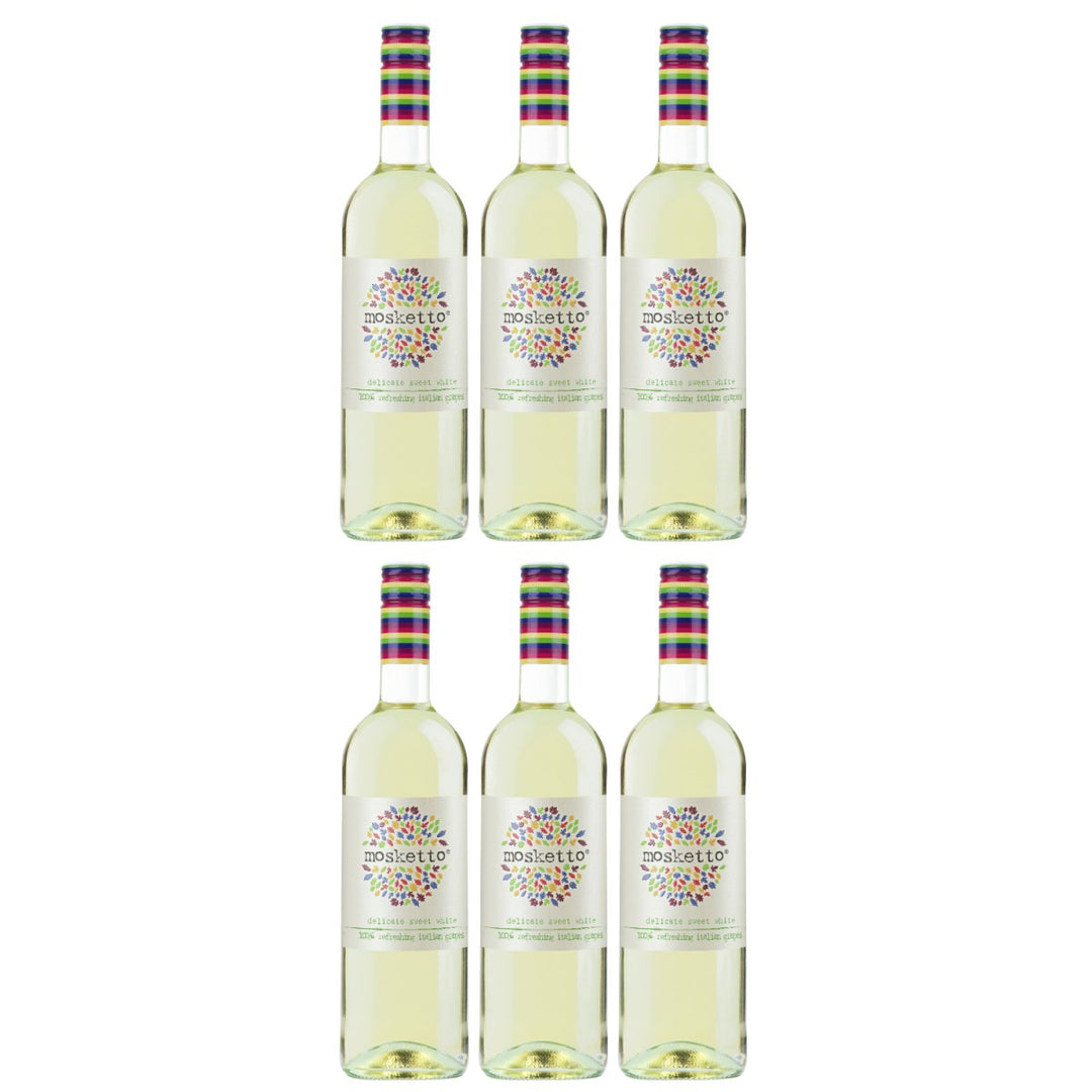 Mosketto Delicate sweet white Weißwein Wein Süß Piemont Italien (6 x 0,75l) - Versanel - Wein
