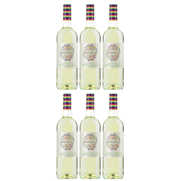 Mosketto Delicate sweet white Weißwein Wein Süß Piemont Italien (6 x 0,75l) - Versanel - Wein