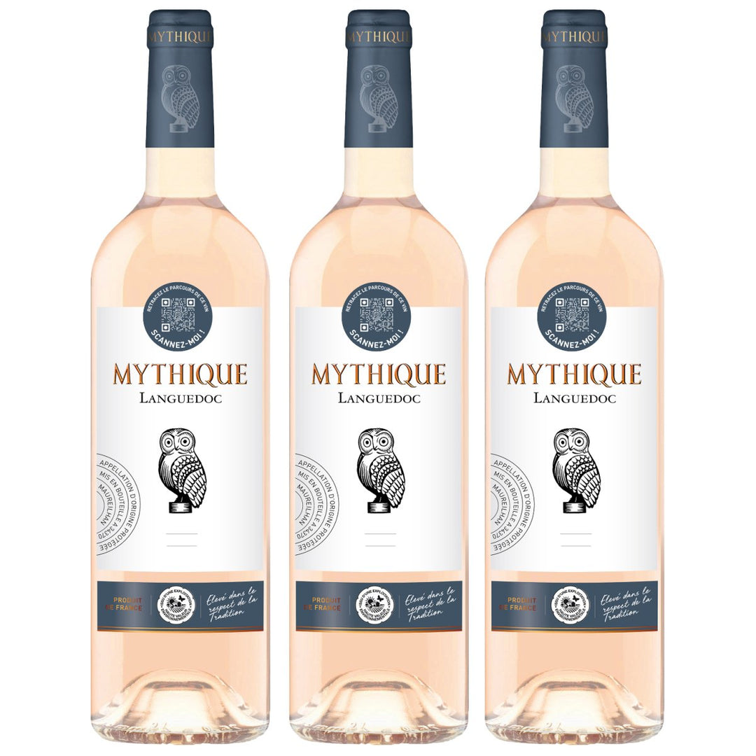 Mythique Languedoc Rosé Roséwein Wein Trocken Languedoc Frankreich (3 x 0,75l) - Versanel - Wein