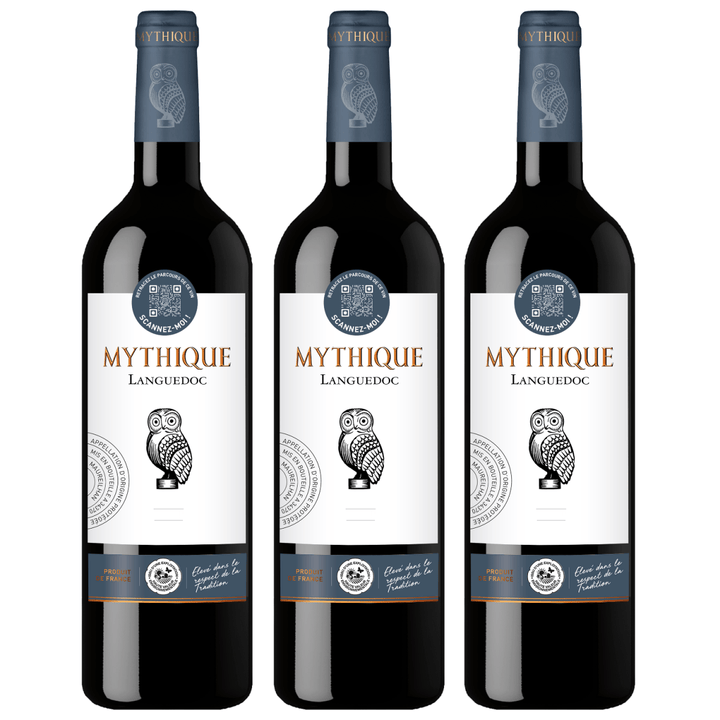 Mythique Languedoc Rouge Rotwein Wein Trocken Languedoc Frankreich (3 x 0,75l) - Versanel - Wein