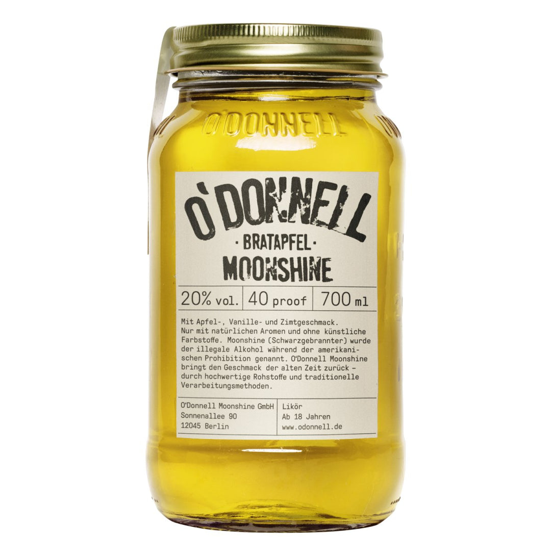 O'Donnell Moonshine Bratapfel Vegan Likör Deutschland (1 x 0,7l) - Versanel - Spirituose