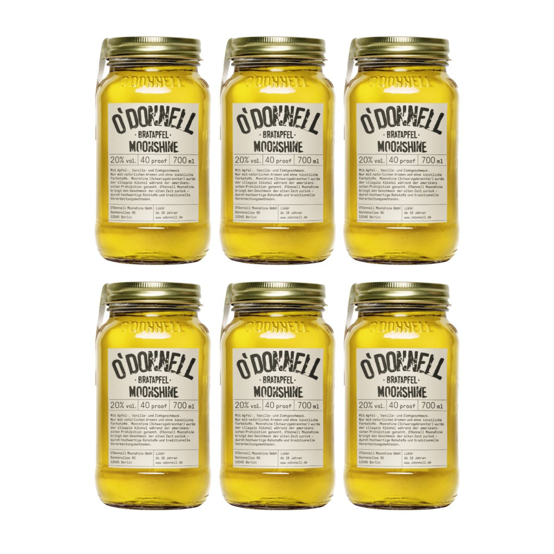 O'Donnell Moonshine Bratapfel Vegan Likör Deutschland (6 x 0,7l) - Versanel - Spirituose