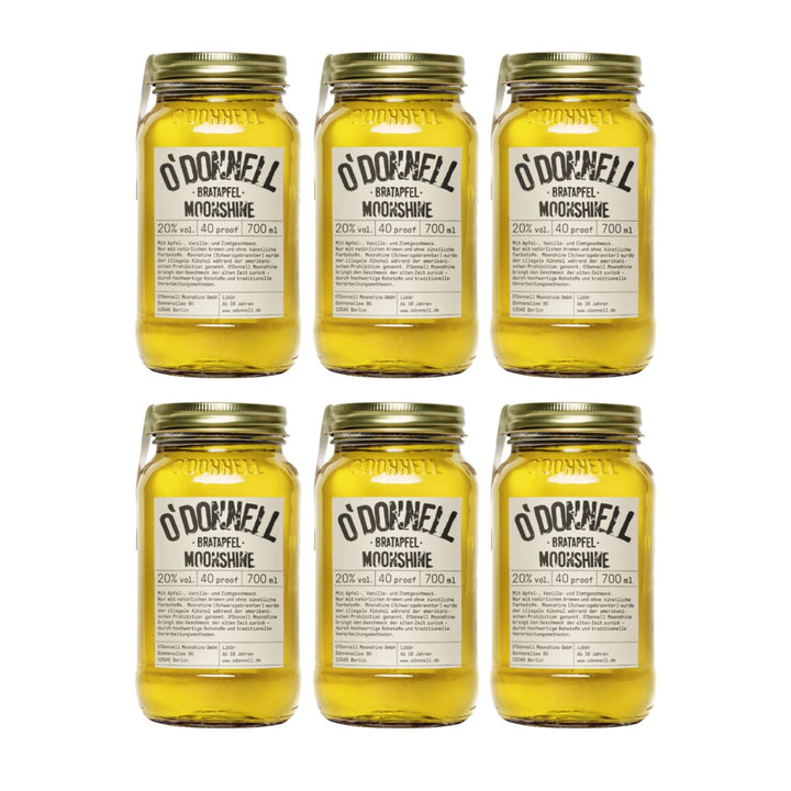 O'Donnell Moonshine Bratapfel Vegan Likör Deutschland (6 x 0,7l) - Versanel - Spirituose