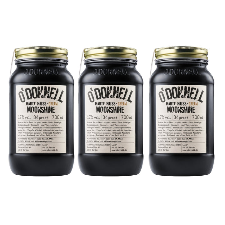 O'Donnell Moonshine Harte Nuss Cream Likör Deutschland (3 x 0,7l) - Versanel - Spirituose