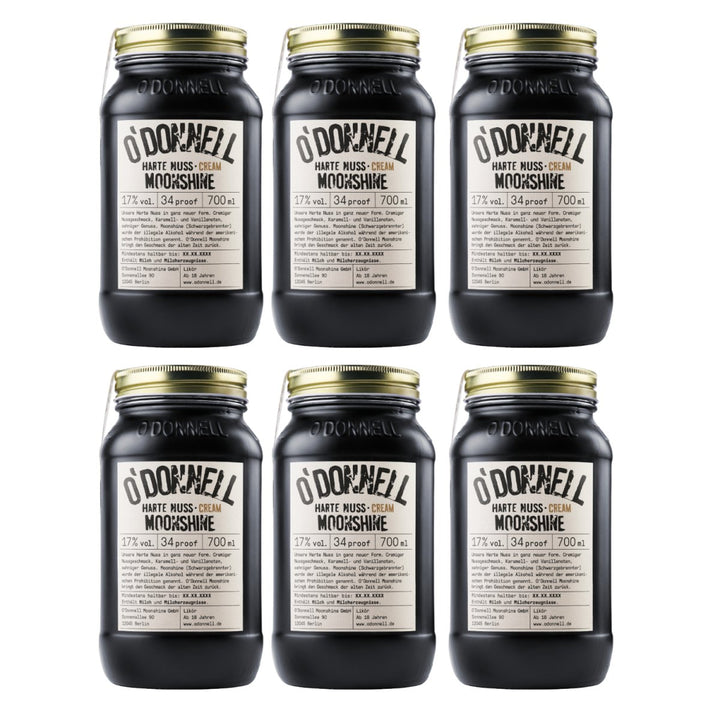 O'Donnell Moonshine Harte Nuss Cream Likör Deutschland (6 x 0,7l) - Versanel - Spirituose