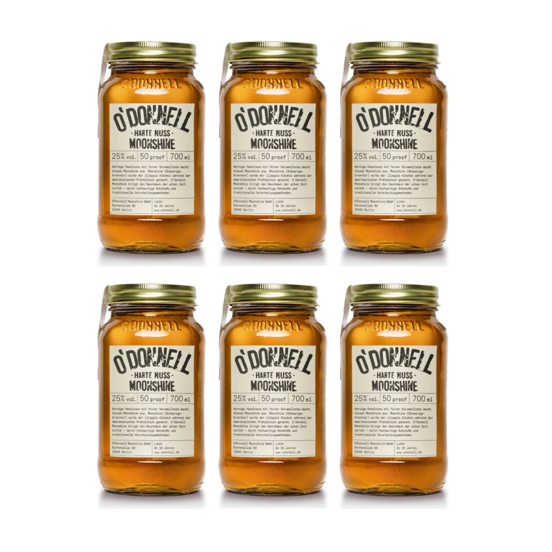 O'Donnell Moonshine Harte Nuss Vegan Likör Deutschland (6 x 0,7l) - Versanel - Spirituose