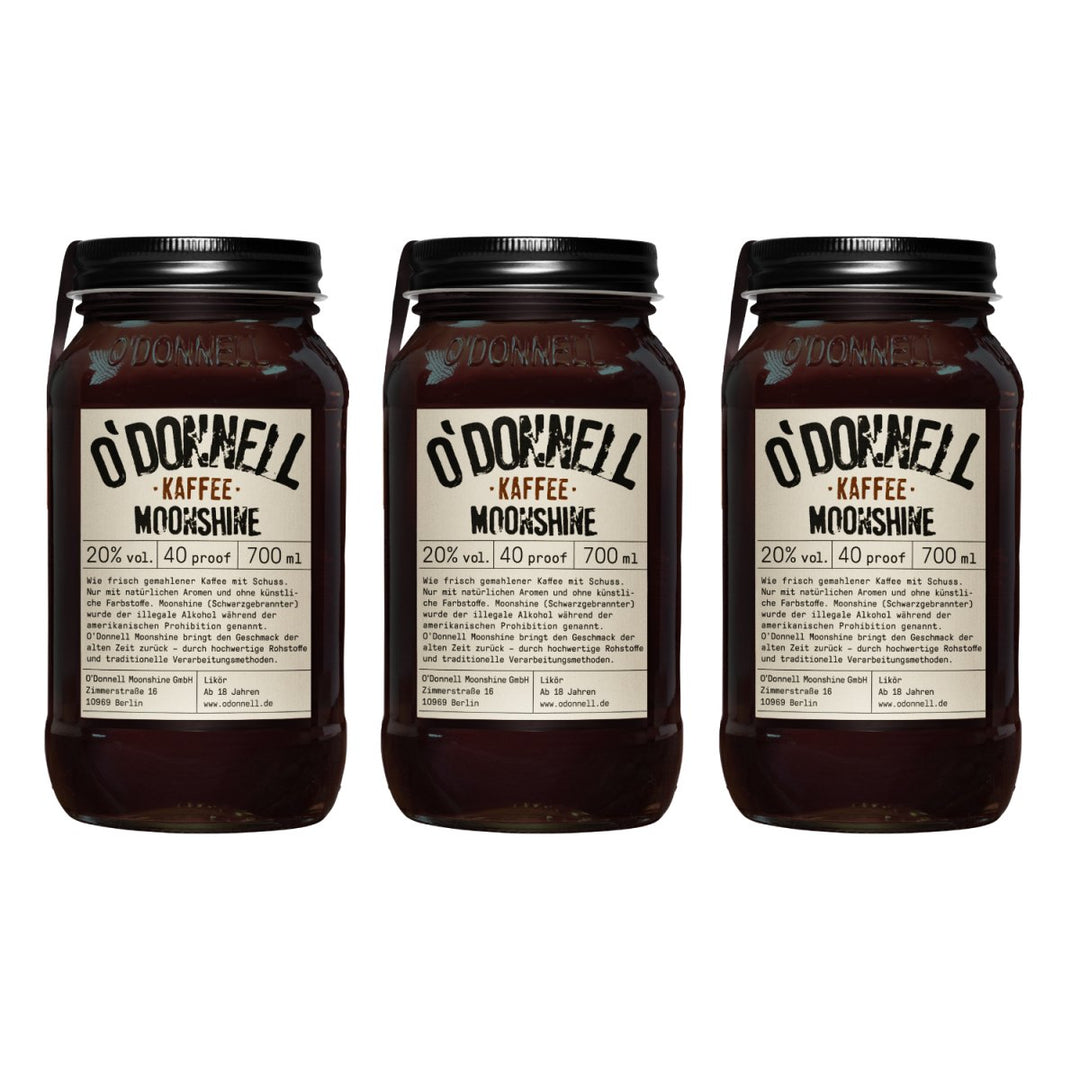 O'Donnell Moonshine Kaffee Vegan Likör Deutschland (3 x 0,7l) - Versanel - Spirituose