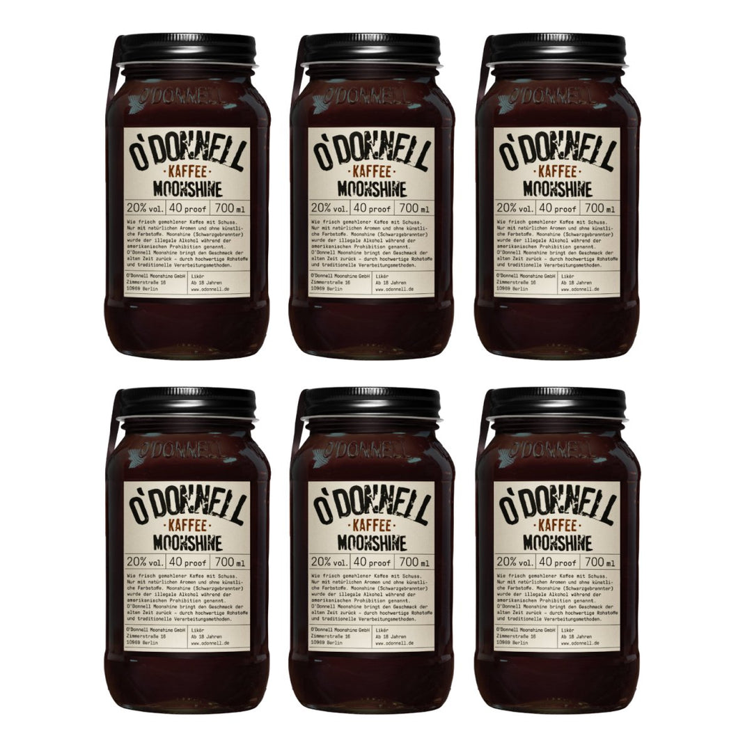 O'Donnell Moonshine Kaffee Vegan Likör Deutschland (6 x 0,7l) - Versanel - Spirituose