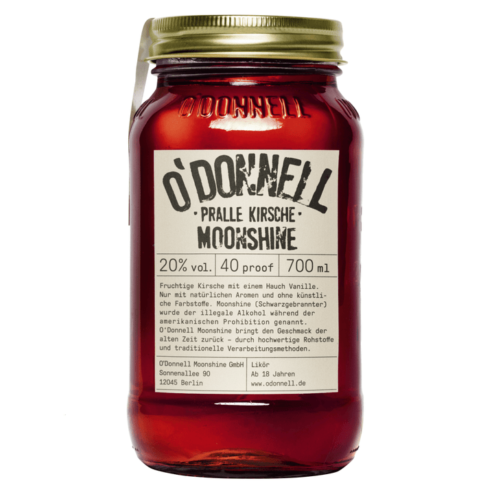 O'Donnell Moonshine Pralle Kirsche Vegan Likör Deutschland (3 x 0,7l) - Versanel - Spirituose