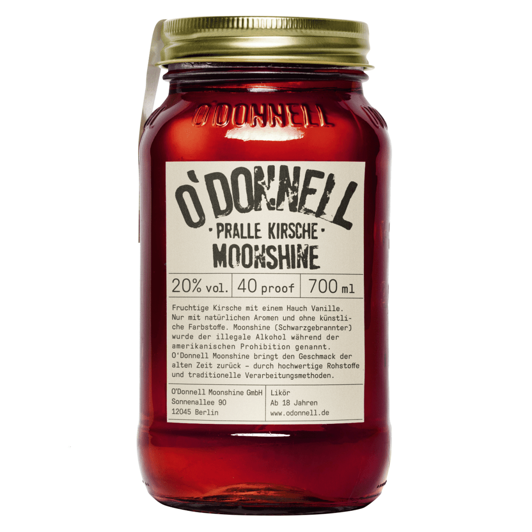 O'Donnell Moonshine Pralle Kirsche Vegan Likör Deutschland (6 x 0,7l) - Versanel - Spirituose
