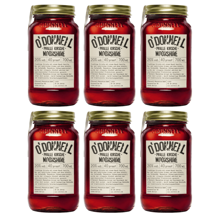 O'Donnell Moonshine Pralle Kirsche Vegan Likör Deutschland (6 x 0,7l) - Versanel - Spirituose