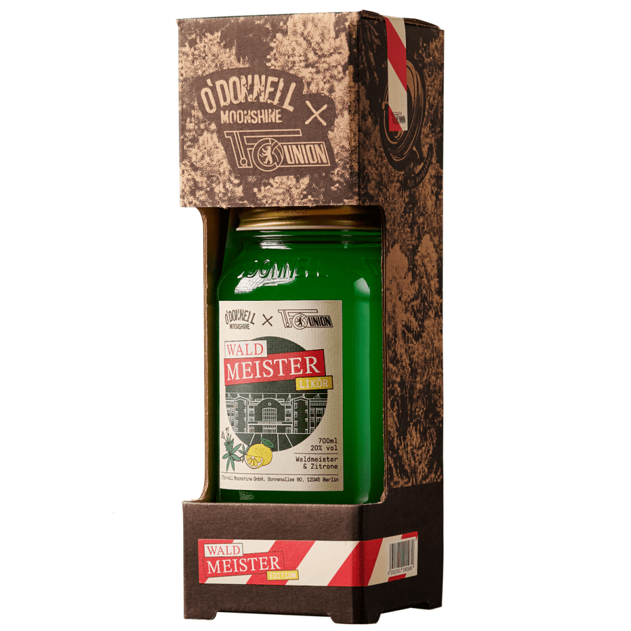 O'Donnell Moonshine Waldmeister - Zitrone 1. FC Union Berlin Kombi - Set mit Ausgießer Vegan Likör Deutschland (1 x 0,7l) - Versanel - Spirituose