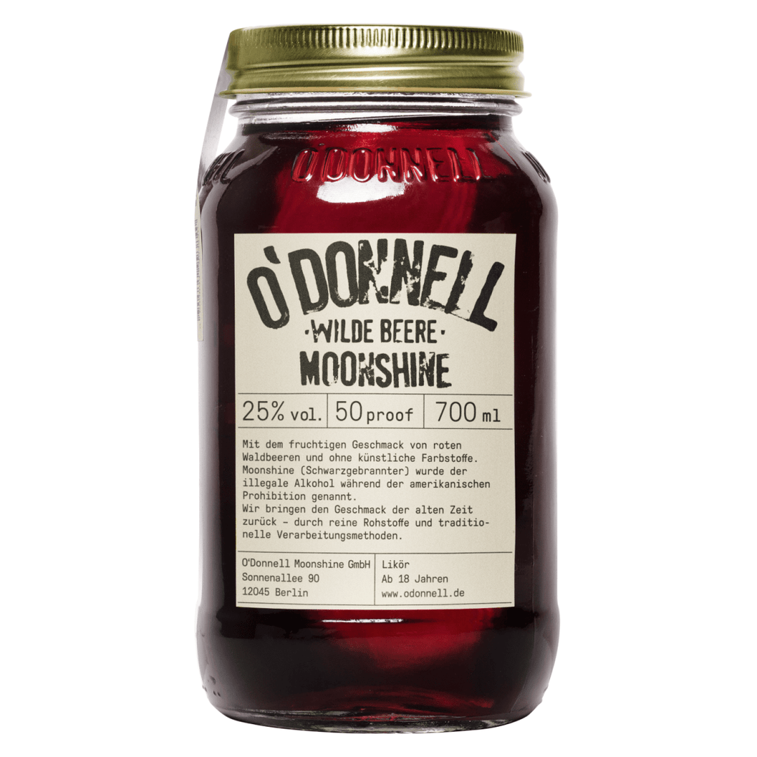 O'Donnell Moonshine Wilde Beere Vegan Likör Deutschland (1 x 0,7l) - Versanel - Spirituose