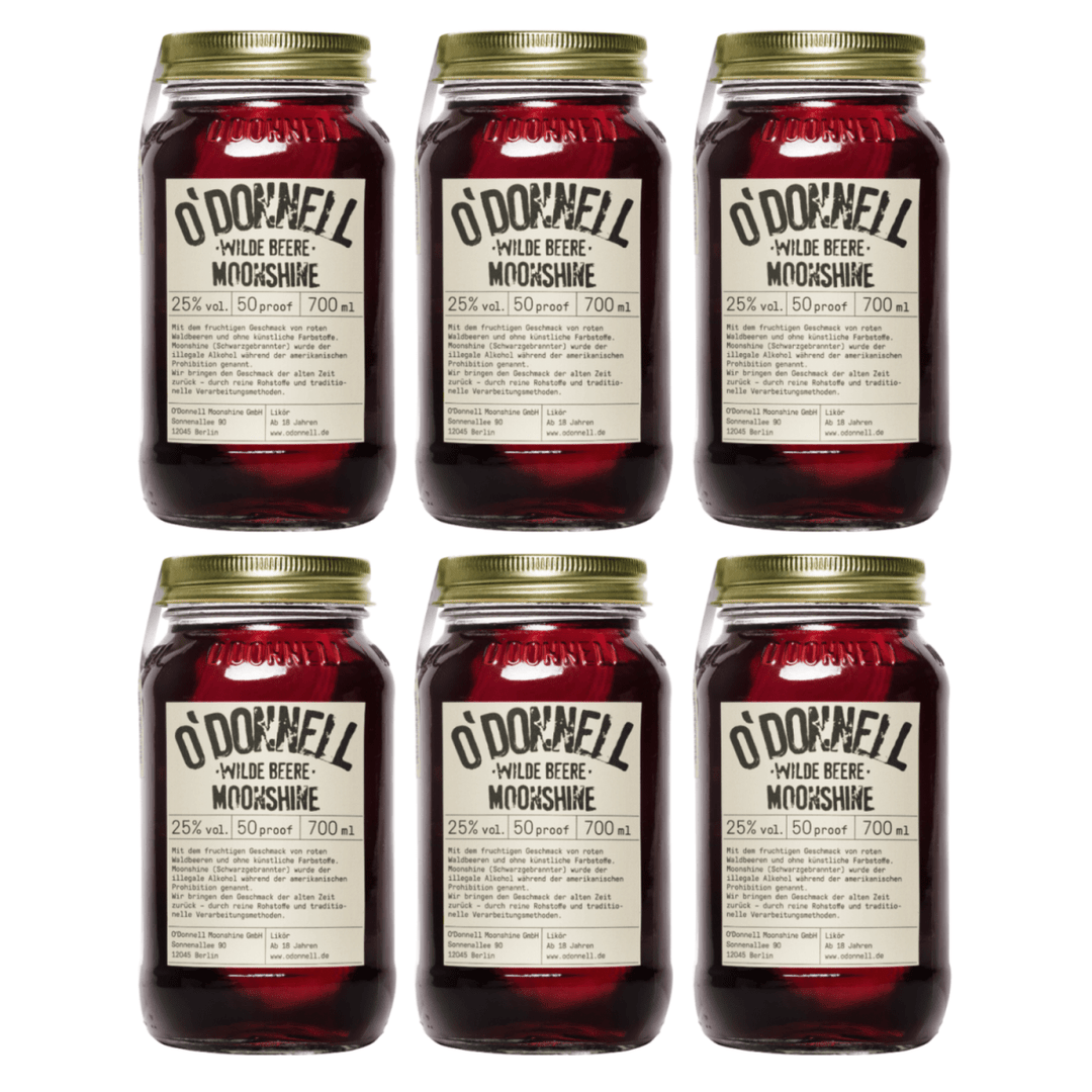 O'Donnell Moonshine Wilde Beere Vegan Likör Deutschland (6 x 0,7l) - Versanel - Spirituose