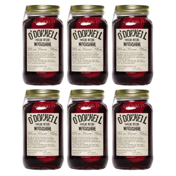 O'Donnell Moonshine Wilde Beere Vegan Likör Deutschland (6 x 0,7l) - Versanel - Spirituose