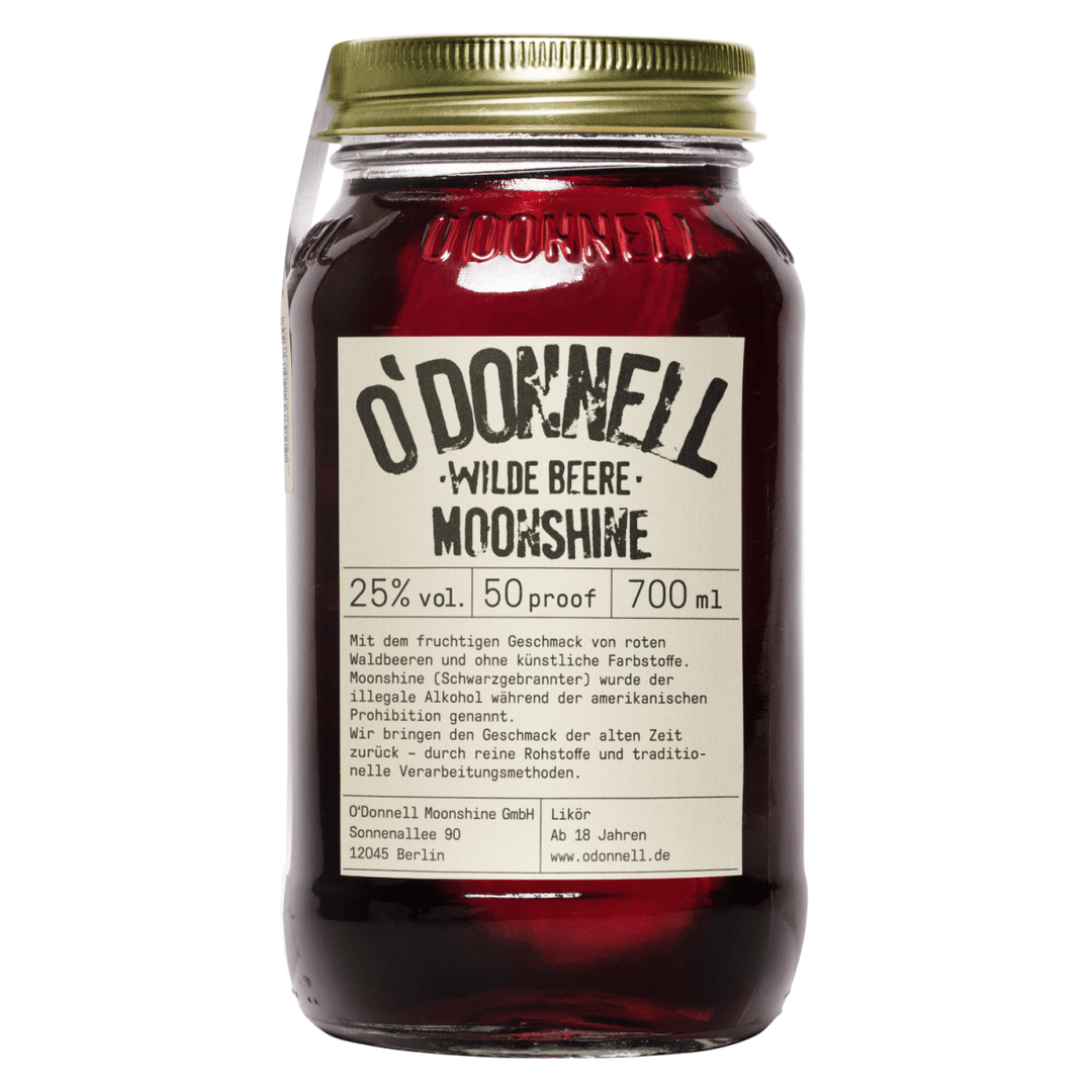 O'Donnell Moonshine Wilde Beere Vegan Likör Deutschland (6 x 0,7l) - Versanel - Spirituose