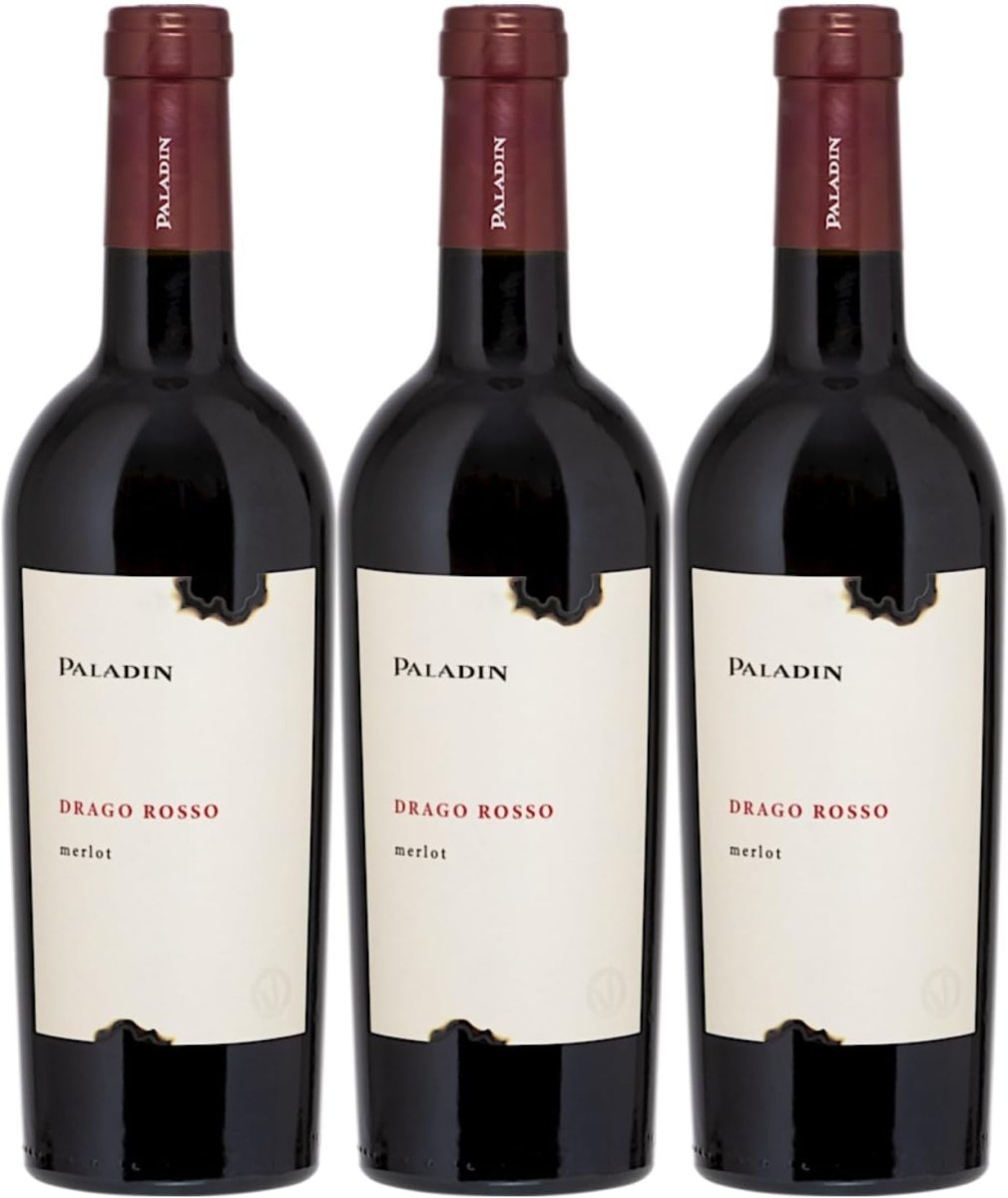 Paladin Drago Rosso Halbtrocken Rotwein Vegan Italien (3 x 0,75 l) - Versanel - 