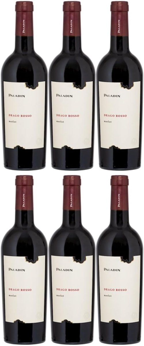 Paladin Drago Rosso Halbtrocken Rotwein Vegan Italien (6 x 0,75 l) - Versanel - 