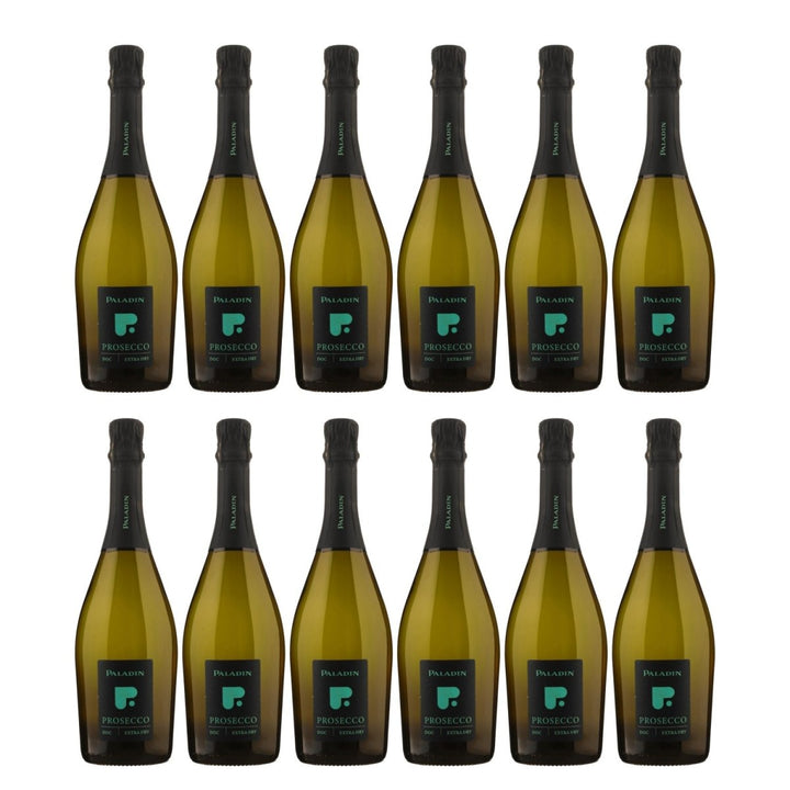 Paladin "P" Extra Dry Schaumwein Glera Chardonnay vegan Italien (12 x 0,75 l) - Versanel -