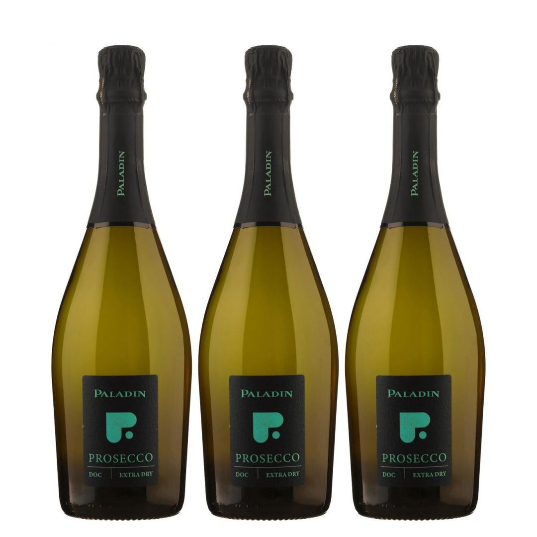 Paladin "P" Extra Dry Schaumwein Glera Chardonnay vegan Italien (3 x 0,75 l) - Versanel -