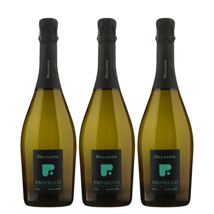 Paladin "P" Extra Dry Schaumwein Glera Chardonnay vegan Italien (3 x 0,75 l) - Versanel -