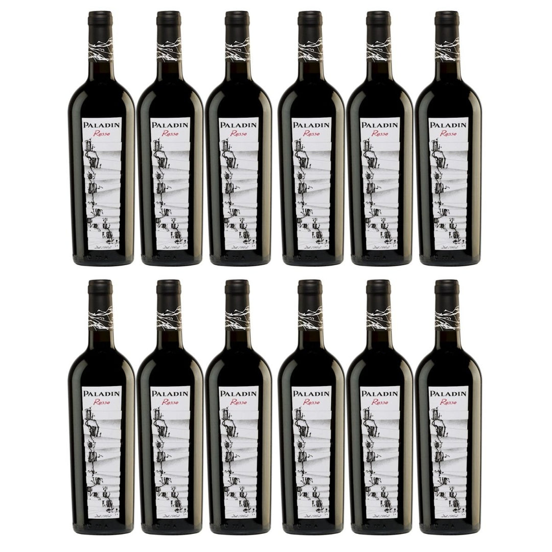 Paladin Paladin Rosso Halbtrocken Rotwein Vegan Italien (12 x 0,75 l) - Versanel - 