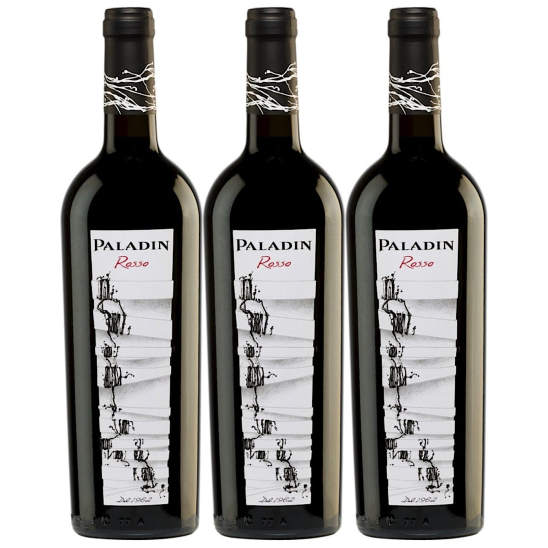 Paladin Paladin Rosso Halbtrocken Rotwein Vegan Italien (3 x 0,75 l) - Versanel - 