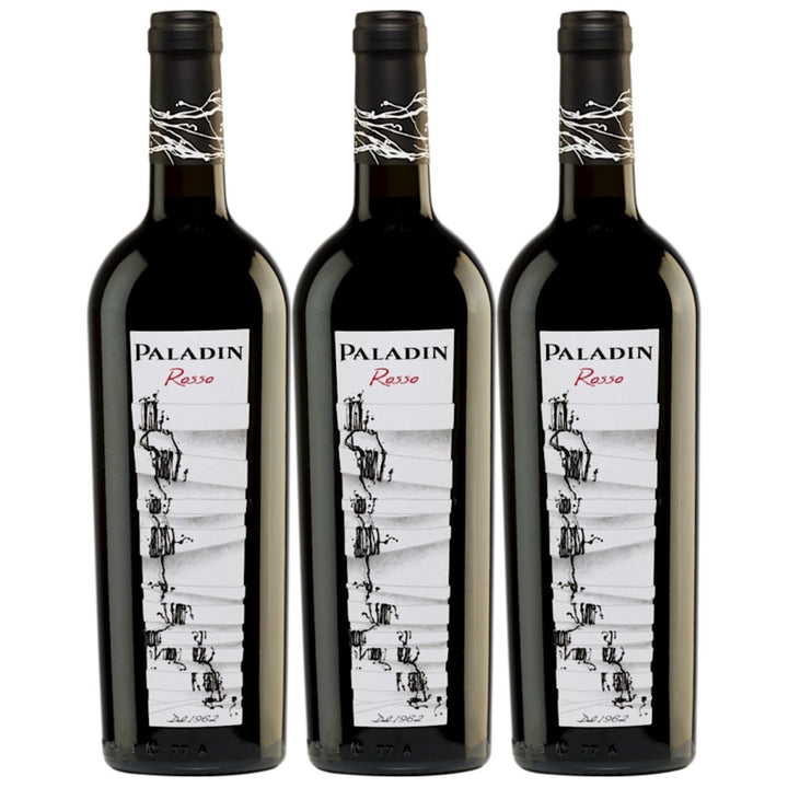 Paladin Paladin Rosso Halbtrocken Rotwein Vegan Italien (3 x 0,75 l) - Versanel - 