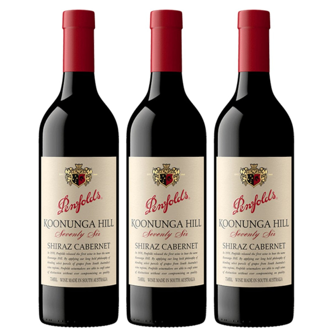 Penfolds Seventy Six Koonunga Hill Shiraz Cabernet Rotwein Rot Trocken Australien (3 x 0,75l JG 2017) - Versanel - Wein