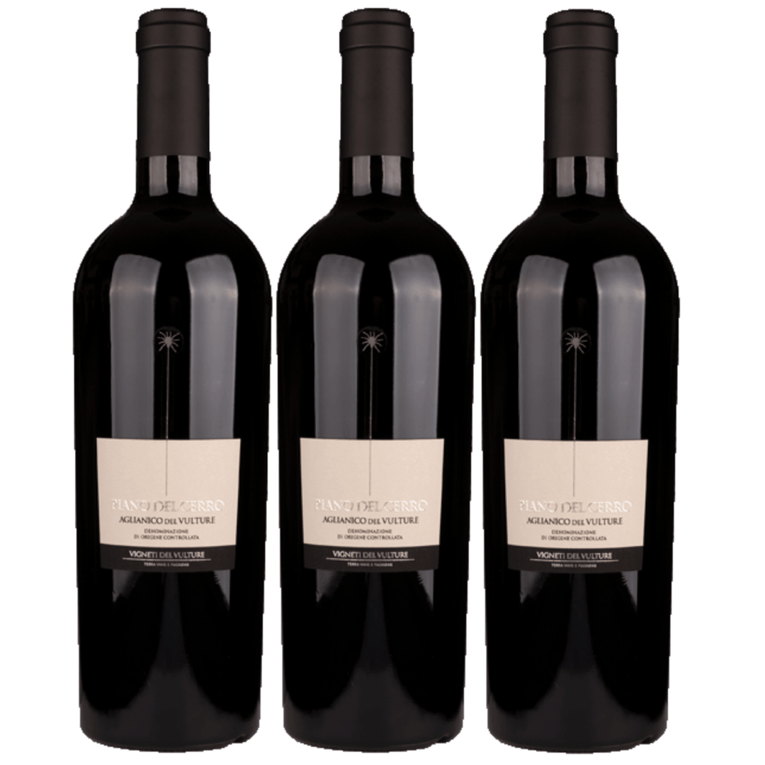 Piano del Cerro Aglianico del Vulture DOC Rotwein Rot trocken Italien inkl. FeinWert E - Book (3 x 0,75l) - Versanel - 