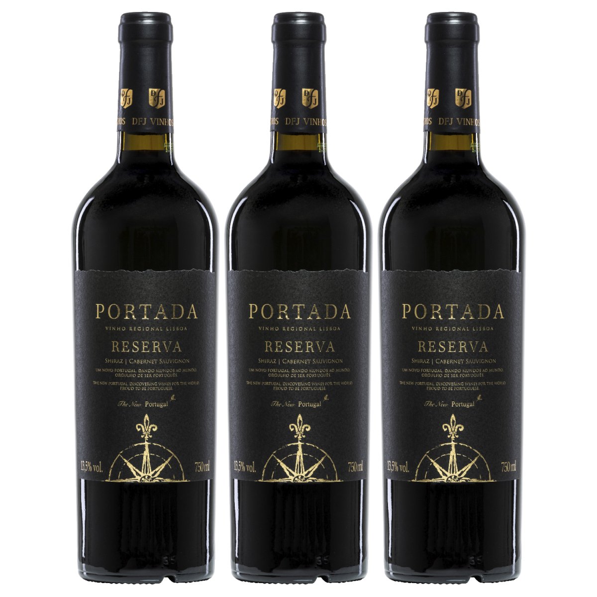 Portada Reserva Shiraz Cabernet Sauvignon DFJ Vinhos Rotwein Wein trocken Portugal (3 x 0,75l) - Versanel - 