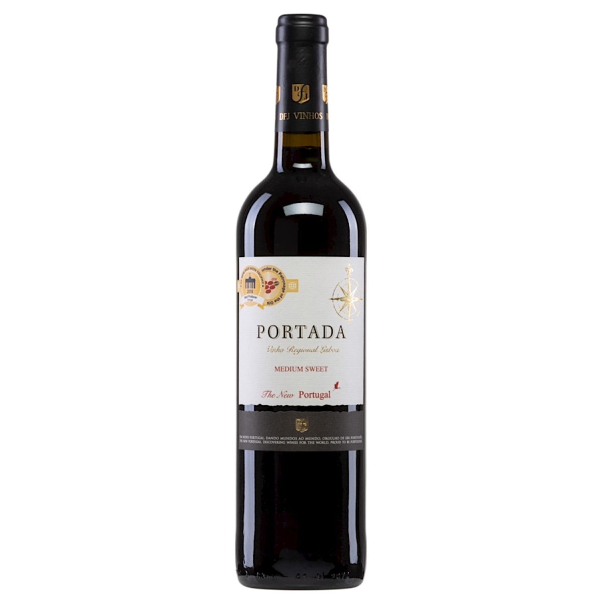 Portada Tinto Medium Sweet DFJ Vinhos Rotwein Wein lieblich Portugal (3 x 0,75l) - Versanel - 