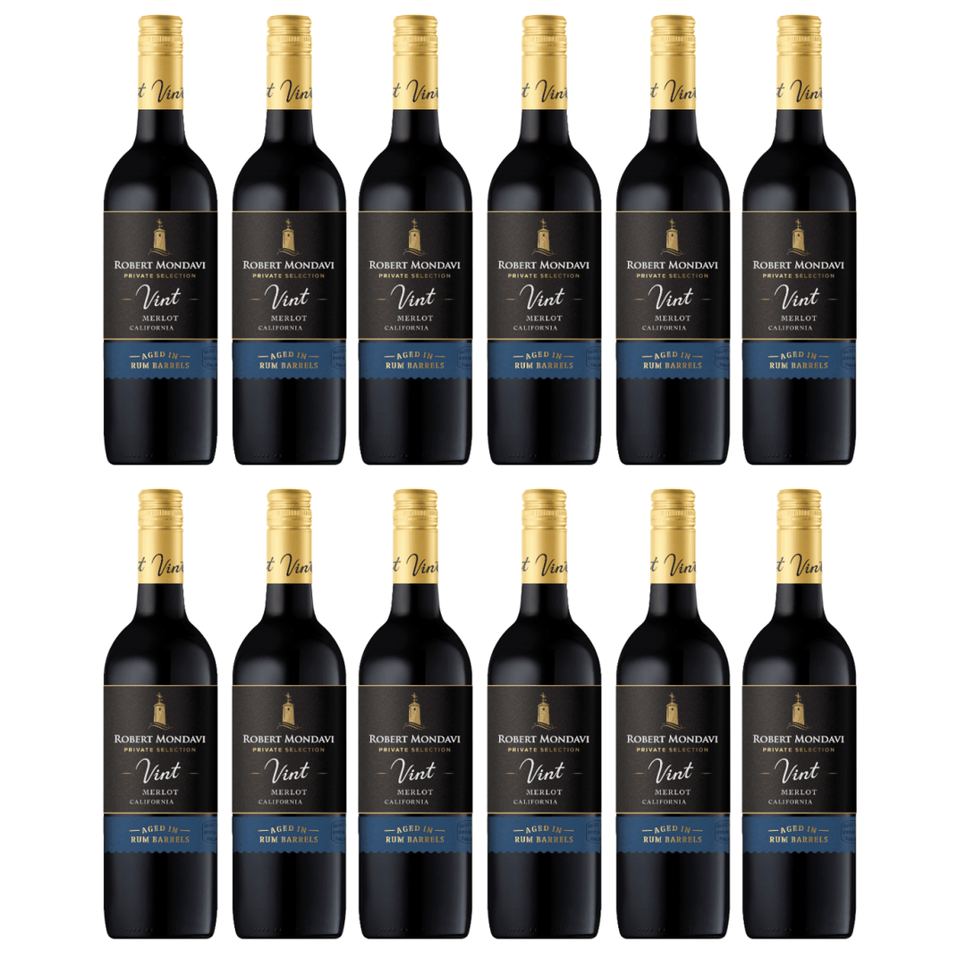 Robert Mondavi Vint Private Selection Rum Barrel Aged Merlot Rotwein Rot trocken USA (12 x 0,75l) - Versanel - Wein
