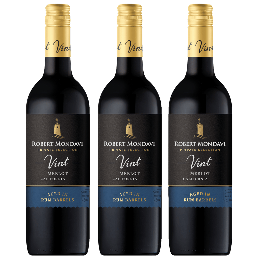 Robert Mondavi Vint Private Selection Rum Barrel Aged Merlot Rotwein Rot trocken USA (3 x 0,75l) - Versanel - Wein