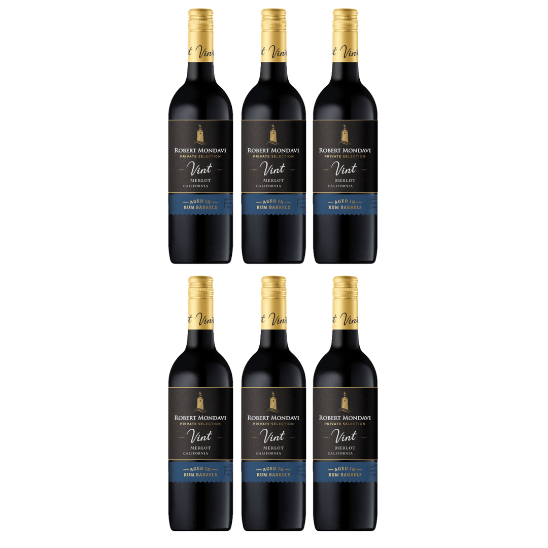 Robert Mondavi Vint Private Selection Rum Barrel Aged Merlot Rotwein Rot trocken USA (6 x 0,75l) - Versanel - Wein