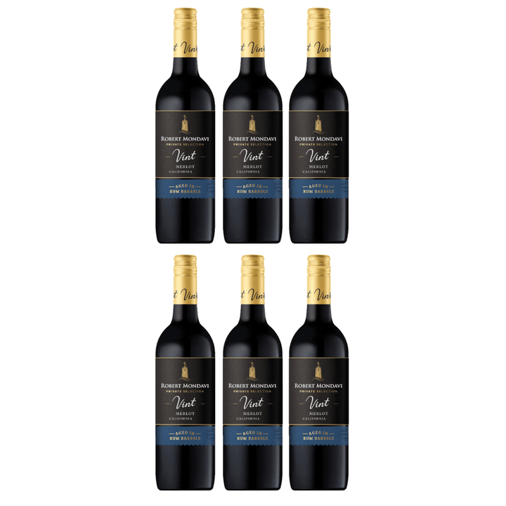 Robert Mondavi Vint Private Selection Rum Barrel Aged Merlot Rotwein Rot trocken USA (6 x 0,75l) - Versanel - Wein