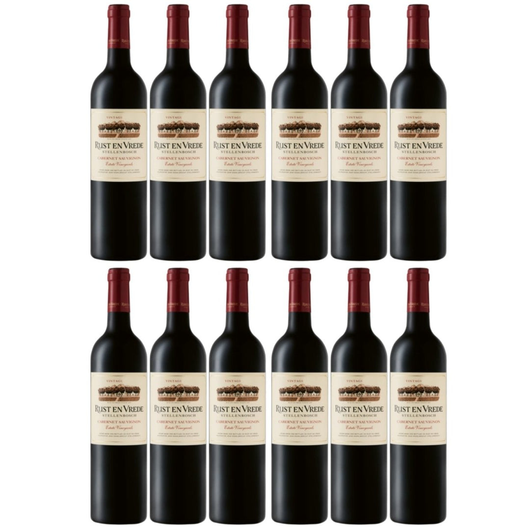 Rust en Vrede Estate Vineyards Cabernet Sauvignon Stellenbosch Rotwein Wein trocken Südafrika (12 x 0.75l) - Versanel - Wein